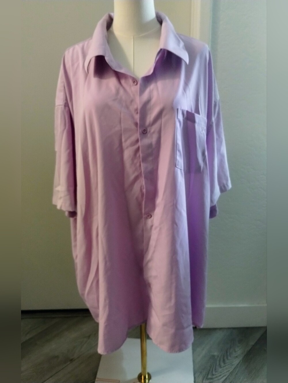 Lavender Mens Button-Up Shirt by Coofandy